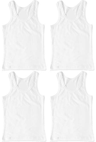 VanessasShop 4er Pack 100% Baumwolle Jungen Unterhemden in den Größen 164-188 (164-170) von VanessasShop