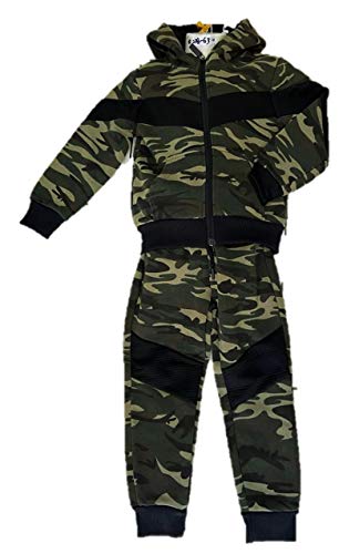 VanessasShop Jungen Camouflage Jogginganzug Hose + Jacke in den Größen 98-164 (104-110) von VanessasShop