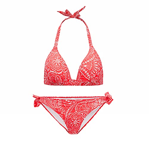 VANEVER Damen Bikini Sets Halfter Triangle Top Bademode Gepolstert Mädchen Badeanzug Sexy Niedrige Taille Strandkleidung Paisley S von Vanever