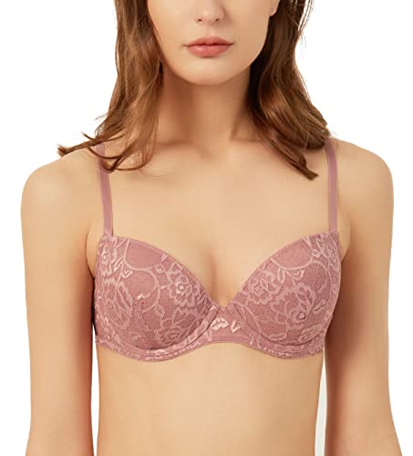 VANEVER Damen Spitze Gepolsterter Bügel BH rot 85B von Vanever