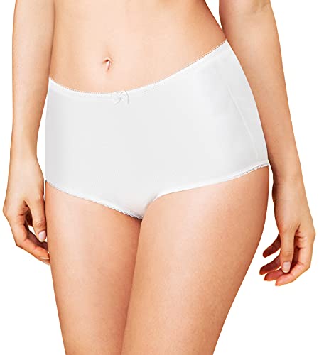 Vanever Damen-Unterwäsche aus Baumwolle,High-End-Unterwäsche aus gekämmter Baumwolle,High-Waist-Unterwäsche,tägliche Unterwäsche um den Bauch gewickelt,Bequeme,3PK weiß,Größe 16 von Vanever