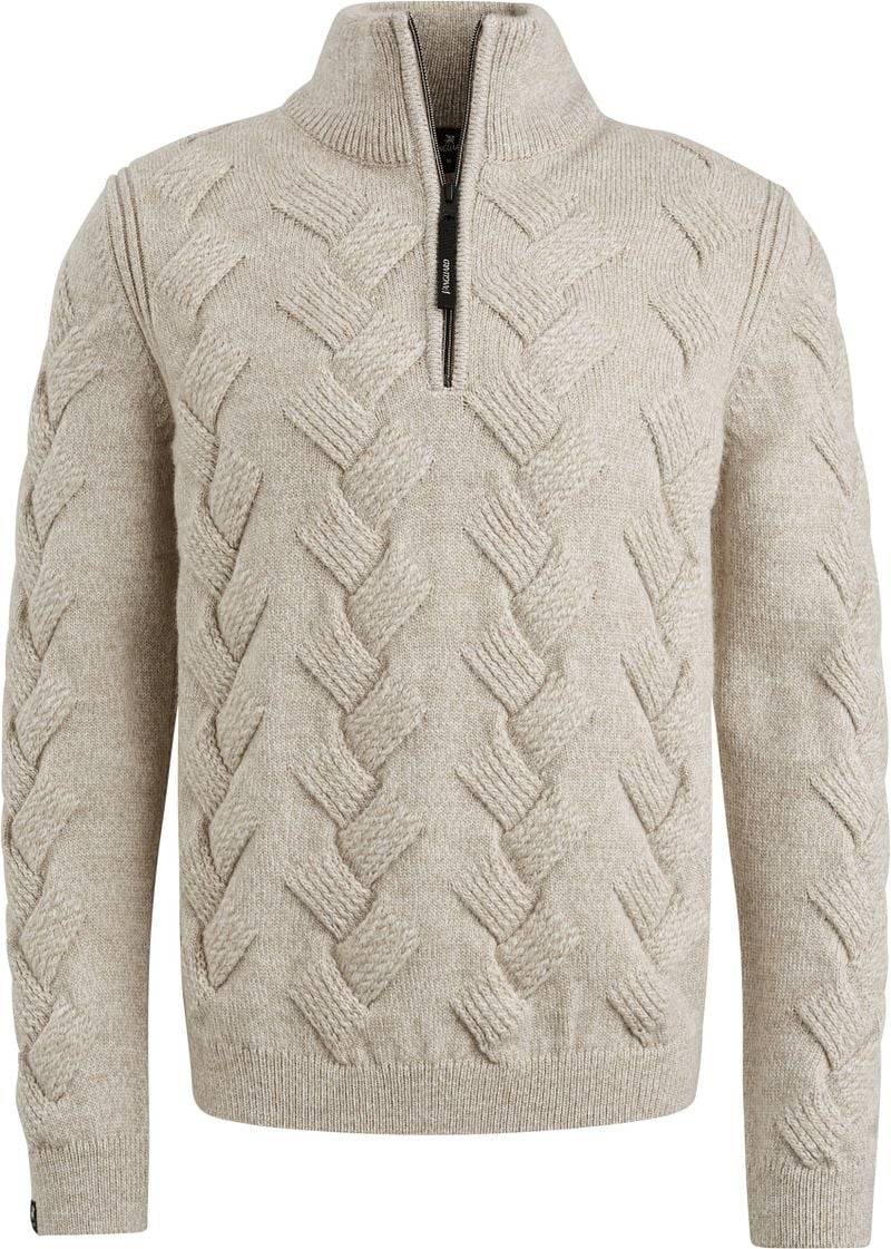 Vanguard Halfzip Pullover Struktur Wool Blend Ecru - Größe XXL von Vanguard