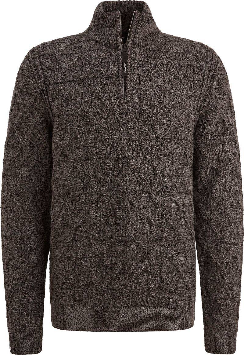 Vanguard Halfzip Pullover Wool Blend Braun - Größe 3XL von Vanguard