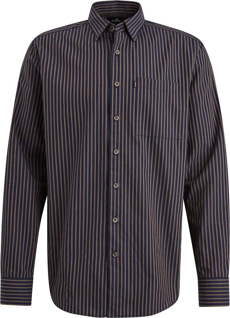 Vanguard Hemd Streifen Navy Braun - Größe L von Vanguard