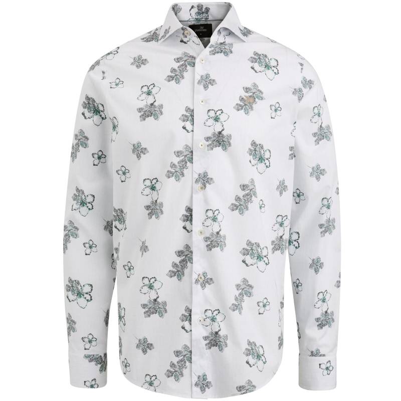 Vanguard - Long Sleeve Shirt Print on fine poplin stretch bright white - Gr. - M von Vanguard