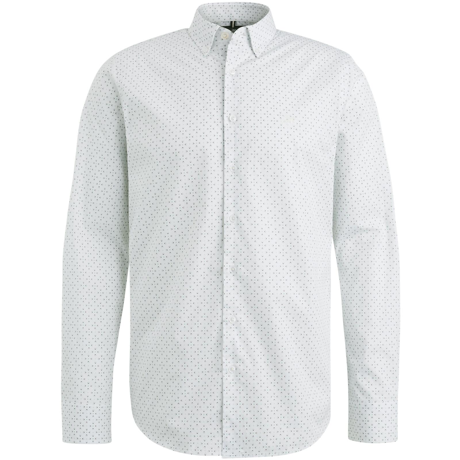Vanguard - Long Sleeve Shirt Print on poplin stretch bright white - Gr. - XXL von Vanguard
