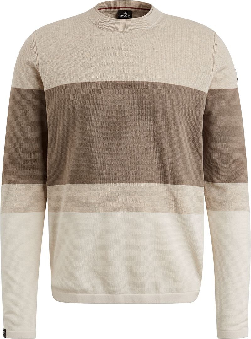 Vanguard Pullover Streifen Beige - Größe 3XL von Vanguard