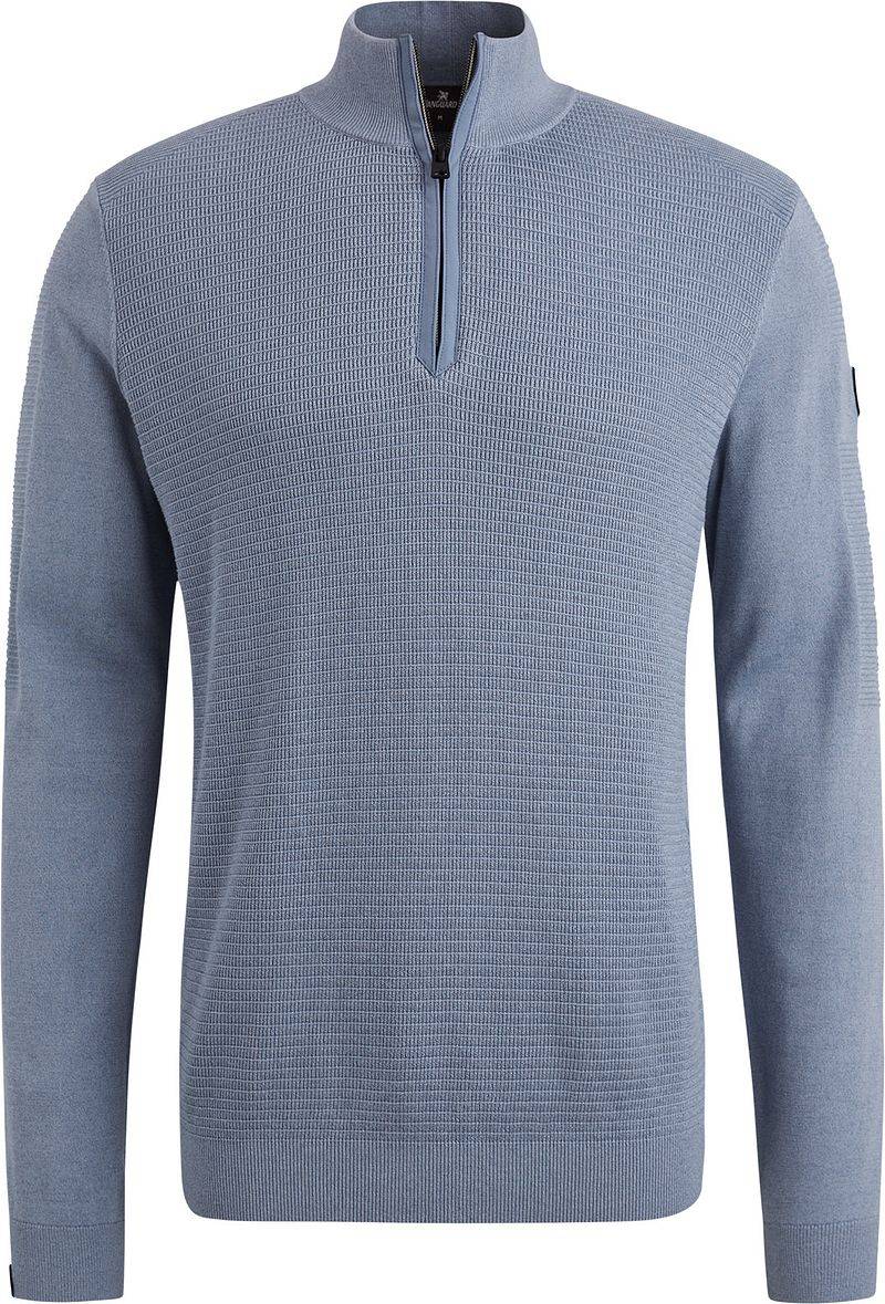 Vanguard Pullover halber Reißverschluss strukturiert Blau - Größe S von Vanguard