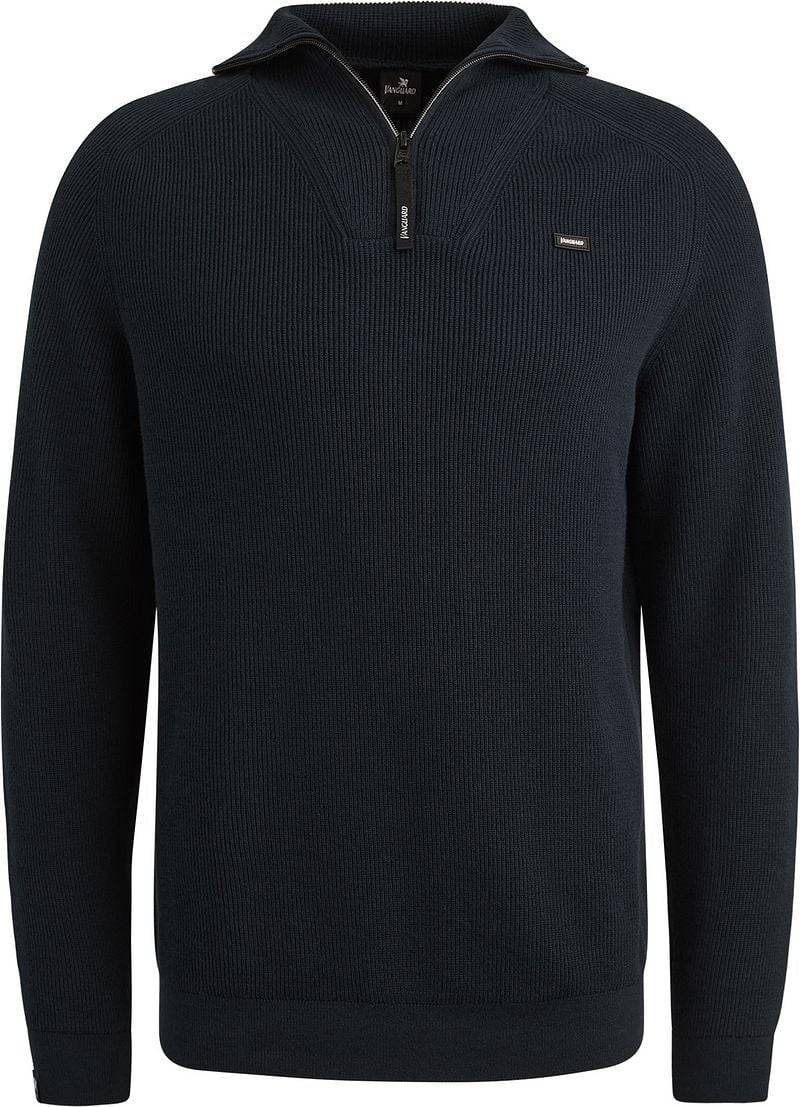 Vanguard Pullover halber Reißverschluss strukturiert Rib Navy - Größe M von Vanguard