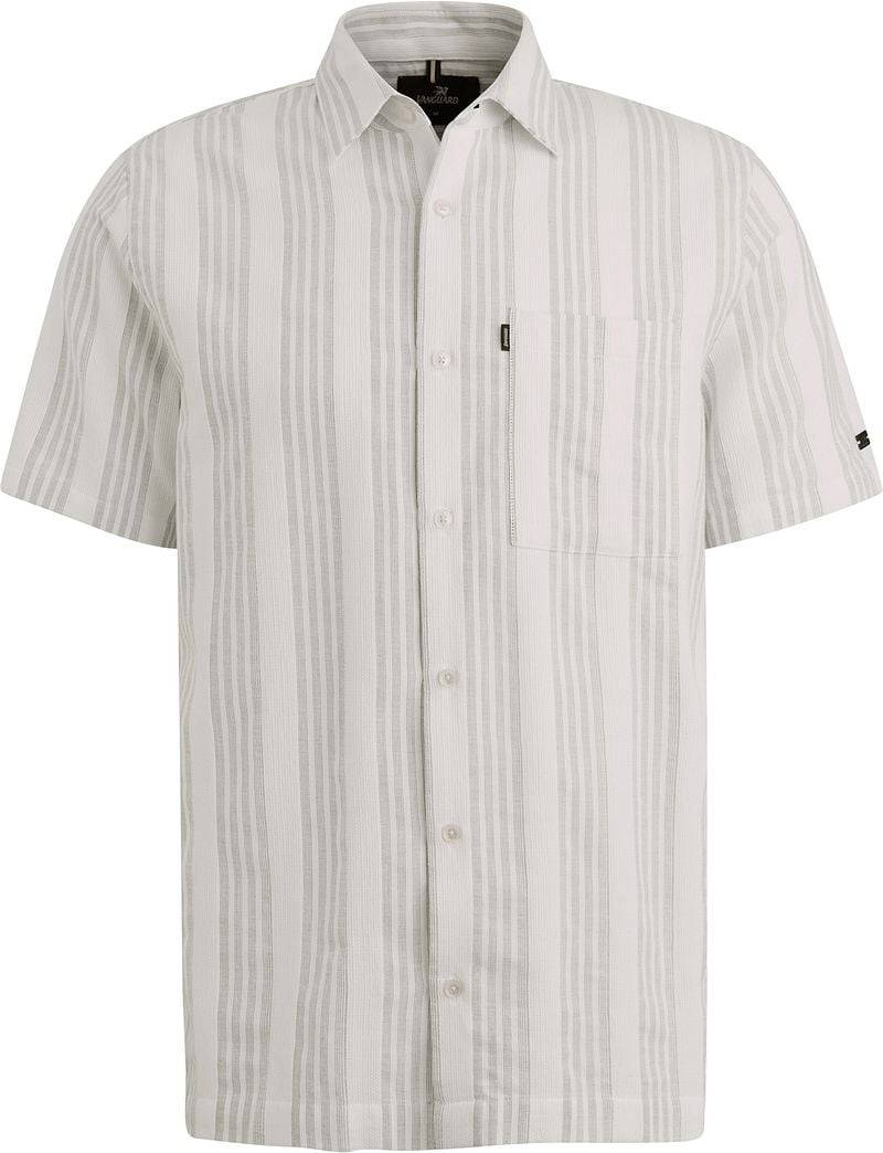 Vanguard Short Sleeve Hemd Dobby Streif Grün - Größe XXL von Vanguard