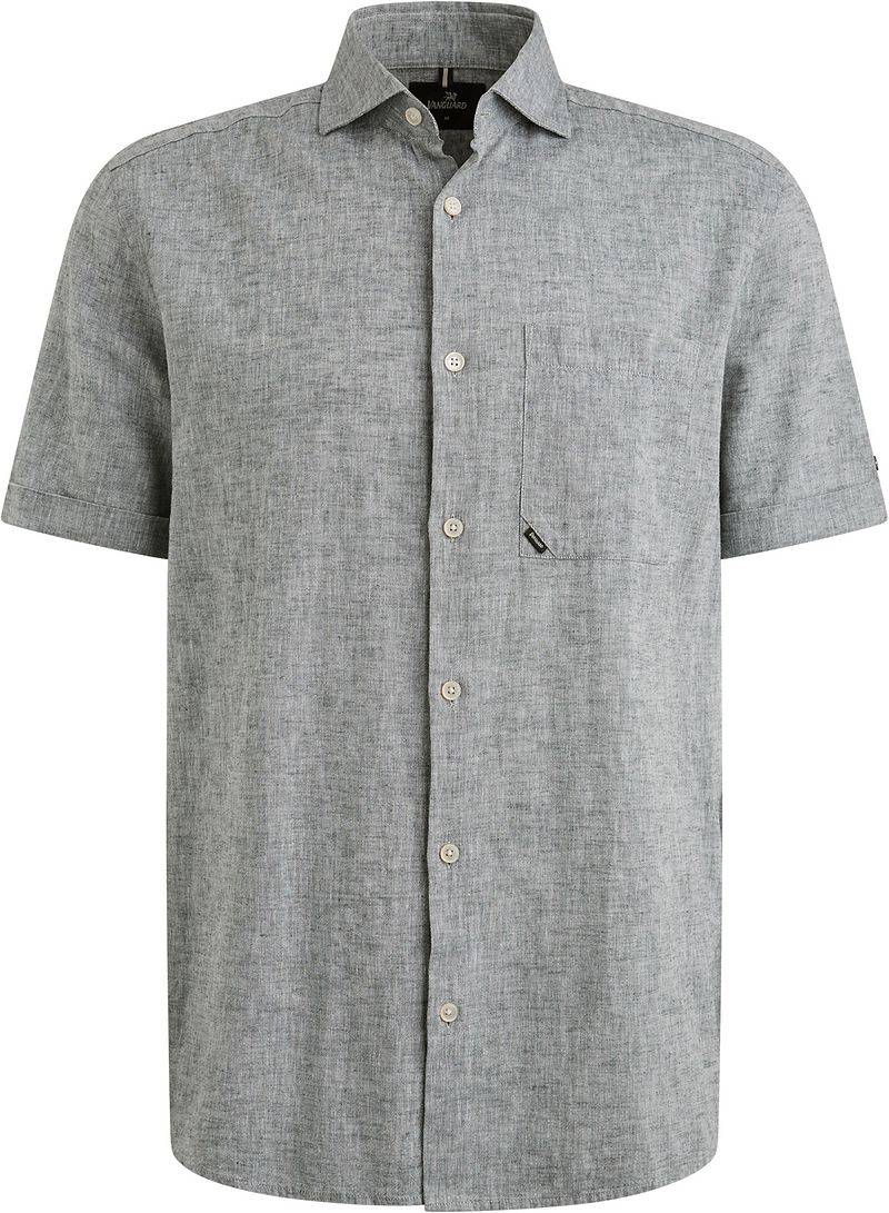 Vanguard Short Sleeve Hemd Leinen Blend Dark Slate - Größe M von Vanguard