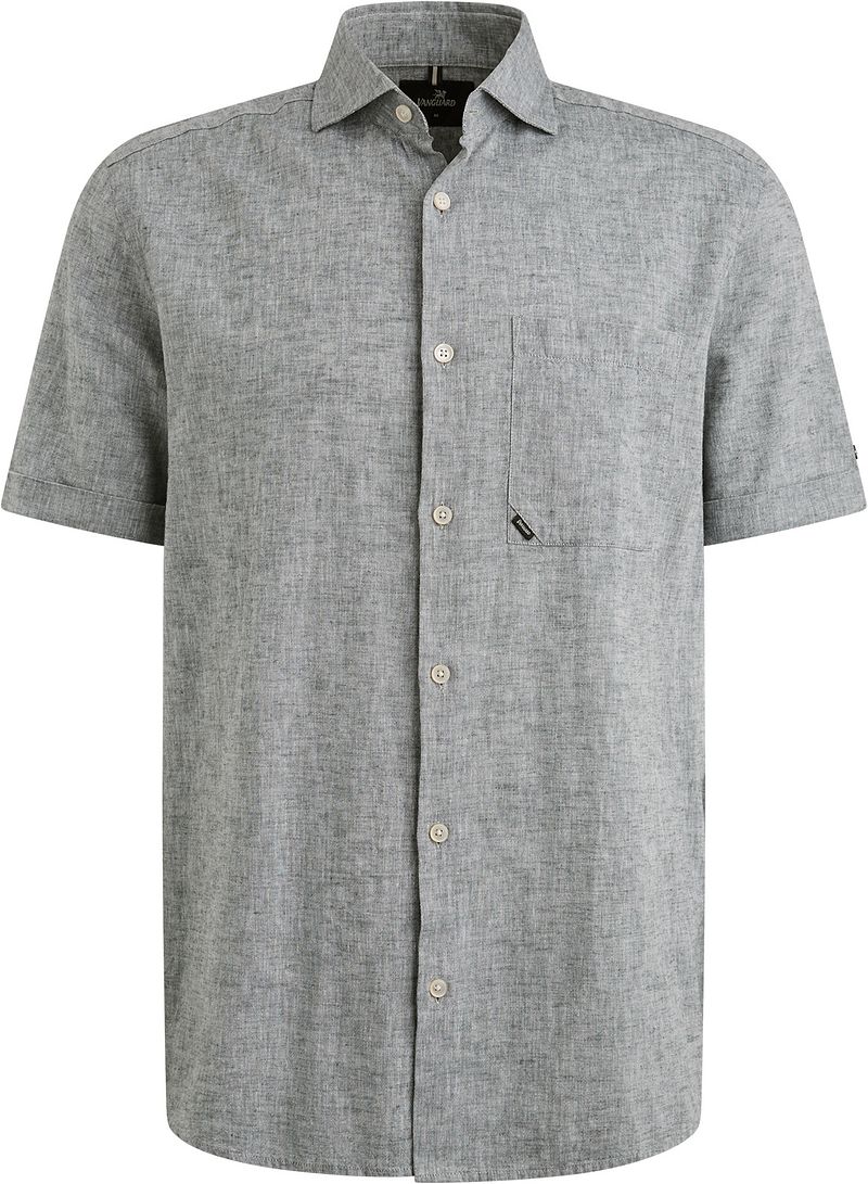 Vanguard Short Sleeve Hemd Leinen Blend Dark Slate - Größe XXL von Vanguard