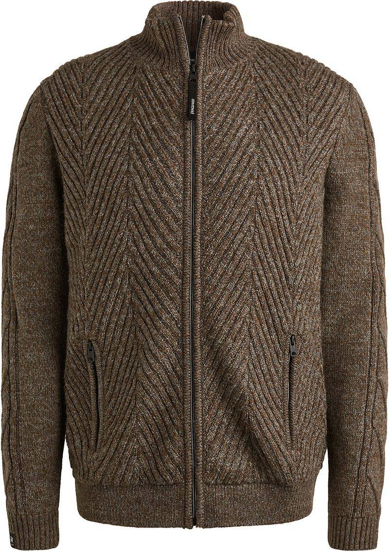 Vanguard Strickjacke Structure Wool Blend Braun - Größe M von Vanguard