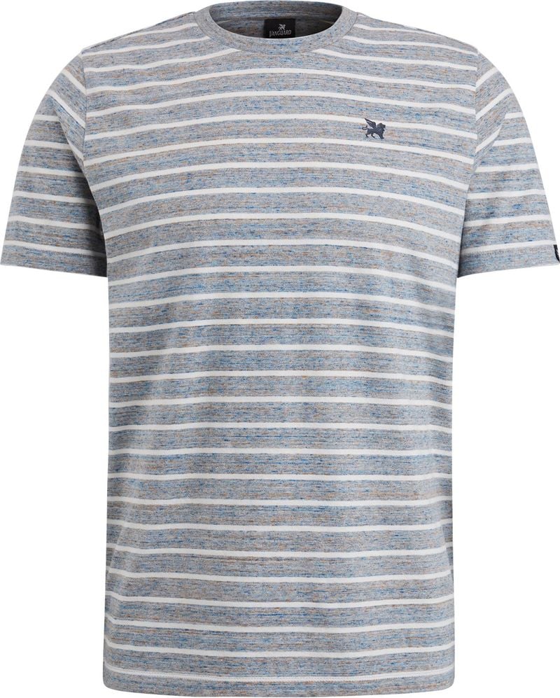 Vanguard T-Shirt Streifen Grau Blau - Größe M von Vanguard