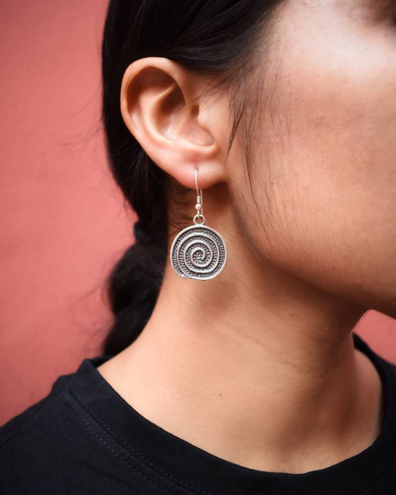 sterling Silber Kreis Ohrringe Traditionelle Muster Schmuck sterling Silber Kreis Ohrringe Traditionelle Muster Schmuck von VaniInc