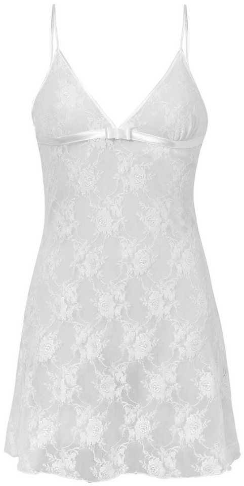 Vanilla night&day Negligé (Set, 1-tlg., 1-teilig) Damen Spitzen-Hemdchen Blumenmuster Spaghettiträger von Vanilla night&day