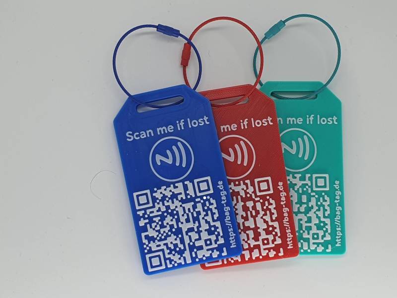 Smarter Reisekoffer Tag Mit Nfc Familien Pack | 3 Stk. | Luggage Kofferschild Urlaubskofferschild Koffer Tag Smarter Reisekoffer Tag Mit Nfc Familien Pack | 3 Stk. | Luggage Kofferschild Urlaubskofferschild Koffer Tag von VanillaGermanGadgets