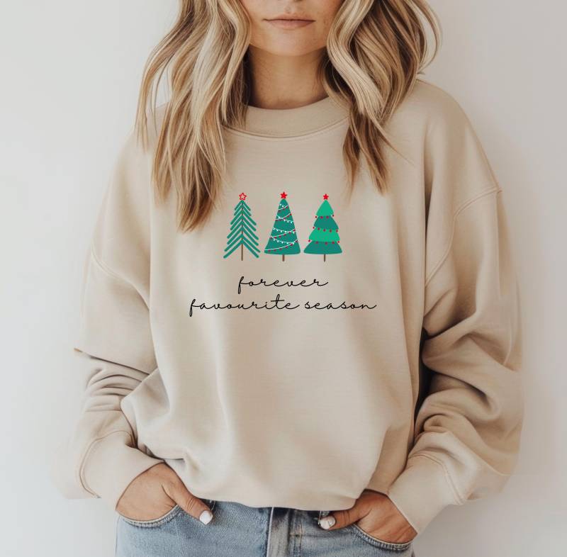 Weihnachten Sweatshirt, Pullover, Für Immer Lieblingssaison, Schöne Pullover Zur Weihnachtszeit, Weihnachtsoutfit, Warmer Sweater von VanisPrintWorld