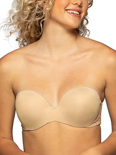 Lily of France Damen Gel Touch Strapless Bra 2111121 Push-Up-BH, Trägerlos-Barely Beige, 75A von Vanity Fair