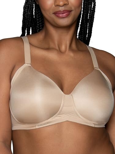 Vanity Fair Damen Beauty Back 71267 Bügelloser verlängerter Seite und Rücken BH, Drahtlose Figur, Rosé-Beige, 95F von Vanity Fair