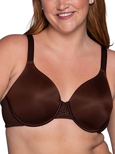 Vanity Fair Damen Full Figure Beauty Rückenglättungs, 4-Wege-Stretchstoff, leicht gefütterte Cups bis H BH, Undurchsichtige, Bügel-Cappuccino, 85C von Vanity Fair