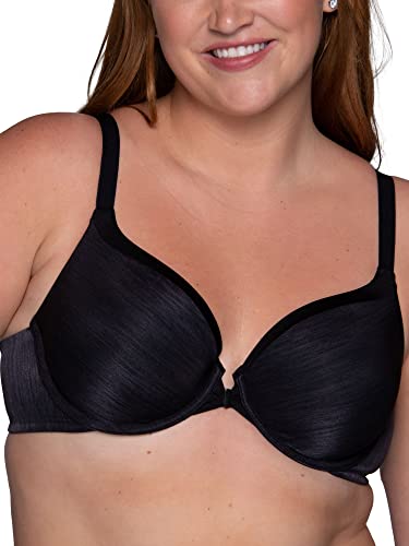 Vanity Fair Damen Vollfigur Frontverschluss, schöne Rückenglättung, leicht gefütterte Körbchen bis DDD BH, Blickdicht, Vollständige Figur-Schwarz, 95C von Vanity Fair