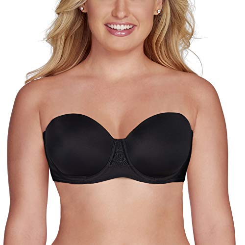 Vanity Fair Damen Beauty Back Strapless Full Underwire Bra 74380 BH, Vollständige Figur-Midnight Black, 75DD von Vanity Fair