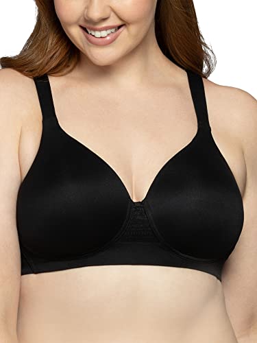 Vanity Fair Damen Beyond Comfort Full Figure Wireless Bra, Seamless Back, Lightly Lined Cups Up to Dd BH, Schwarz-Midnight Black, 85C von Vanity Fair