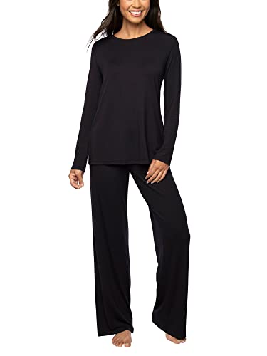 Vanity Fair Damen Beyond Comfort Modal-Pyjama-Set (kurz-und langärmelig) Pyjamaset, Langärmlig-Schwarz, XX-Large von Vanity Fair