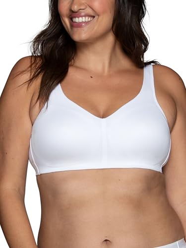 Vanity Fair Damen Beyond Comfort Wireless Bra, Convertible Straps & Flexible Fit, Simple Sizing Available S-3xl BH, Undurchsichtige, Atmungsaktive Körbchen, weiß, X-Large von Vanity Fair