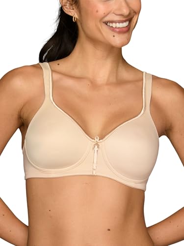 Vanity Fair Damen 2-Wege-trägern, Body Caress, Leicht Gefütterte Körbchen Bis Dd BH mit voller Abdeckung, Undurchsichtige, Drahtlos – Beige, 75D von Vanity Fair