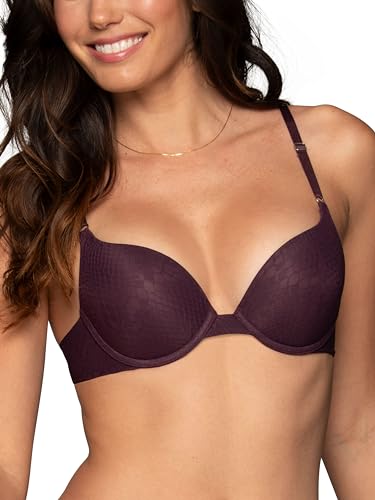 Vanity Fair Damen Ego Boost Bra, Adds to One Full Cup Size, Underwire Bras for Women Push-Up-BH, Mitternachts-Pflaumenmuster, 80A von Vanity Fair