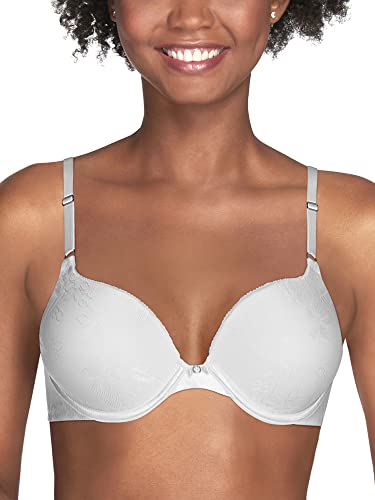 Vanity Fair Damen Ego Boost mehr Größe (+1 Körbchengröße) Push-Up-BH, Blickdicht, Weiß, 75B von Vanity Fair