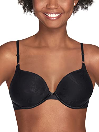Vanity Fair Damen Ego Boost, Fügt Bis zu Einer Vollen Körbchengröße Hinzu, Bügel BHS für Frauen Push-Up-BH, Schwarzer Jacquard, 85D von Vanity Fair