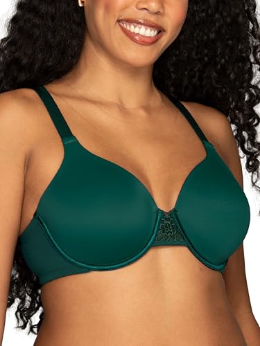 Vanity Fair Damen Full Figure Beauty Rückenglättungs, 4-Wege-stretchstoff, Leicht Gefütterte Cups Bis H BH, Blickdicht [NA], Bügel – Smaragdgrün, 90D von Vanity Fair