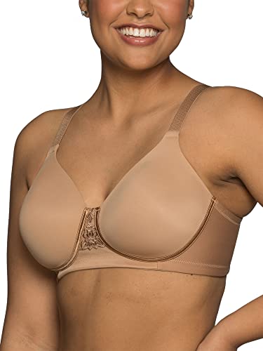Vanity Fair Damen Full Figure Beauty Back Smoothing Bra, 4 Way Stretch Fabric, Lightly Lined Cups Up to H BH, Undurchsichtige, Drahtlos – total Hellbraun, 95C von Vanity Fair