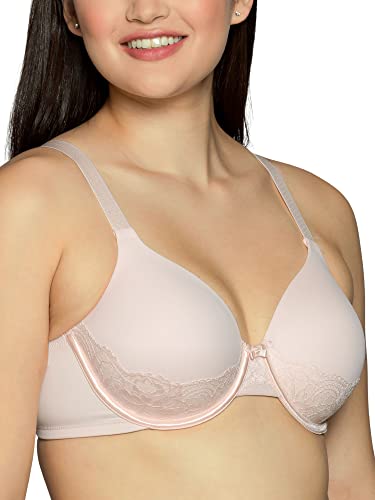 Vanity Fair Damen Full Figure Beauty Back Smoothing Bra with Lace, 4-Way Stretch Fabric, Lightly Lined Cups Up to Dd BH, Undurchsichtige, Champagner, 90D von Vanity Fair