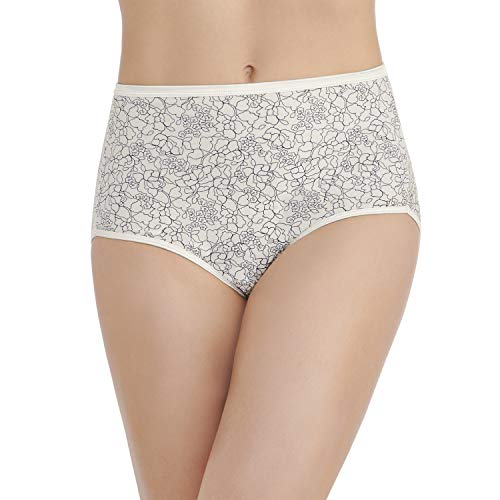 Vanity Fair Damen Illumination Brief Panty 13109 Unterhose, Stilvoller Spitzendruck, Medium von Vanity Fair