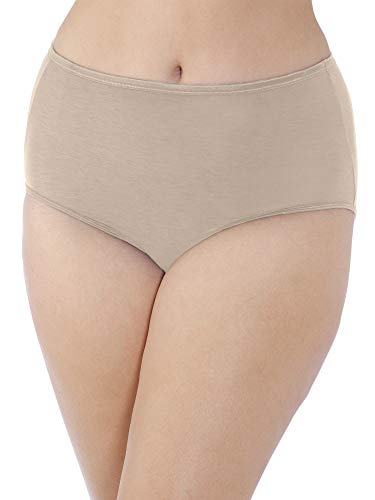 Vanity Fair Damen Illumination Brief Plus Size Panty 13811 Unterhose, Rosa/Beige, 5X-Large/38 von Vanity Fair