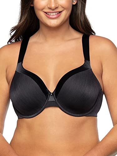 Vanity Fair Damen Illumination Zoned in Support Fullfigure Underwire Bra 76338 BH, schwarz-Midnight Black, 90D von Vanity Fair