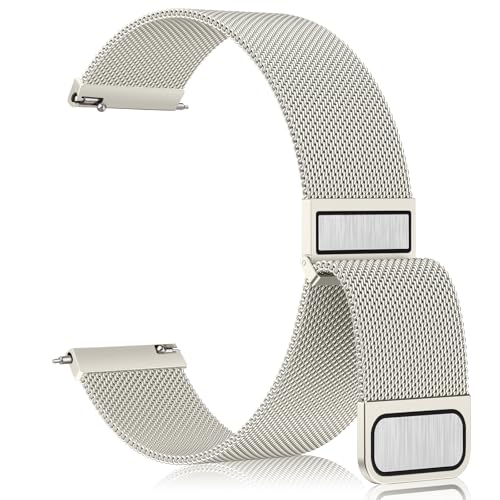 Vanjua 20 mm Uhrenarmband für Damen und Herren, 20 mm Schnellverschluss, Edelstahl, Metallnetzschlaufe, verstellbar, magnetisch, Ersatzarmbänder Vanjua 20 mm Uhrenarmband für Damen und Herren, 20 mm Schnellverschluss, Edelstahl, Metallnetzschlaufe, verstellbar, magnetisch, Ersatzarmbänder von Vanjua
