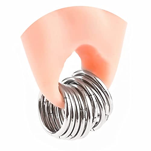 Vankula Nasenring Hoop 10 PCS aus Chirurgenstahl Segmentring Clicker 16G 10mm Ohr Tunnel Gewichte Ohrhänger Piercing Schmuck für Frauen und Männer Silber von Vankula