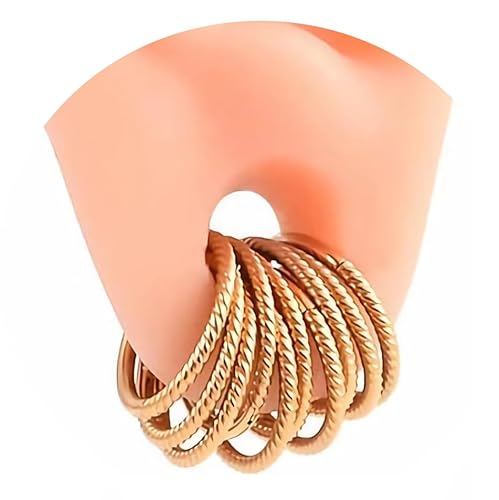 Vankula Nasenring Hoop 10 PCS aus Chirurgenstahl Segmentring Clicker 16G 10mm Ohr Tunnel Gewichte Ohrhänger Piercing Schmuck für Frauen und Männer Spirale Gold von Vankula