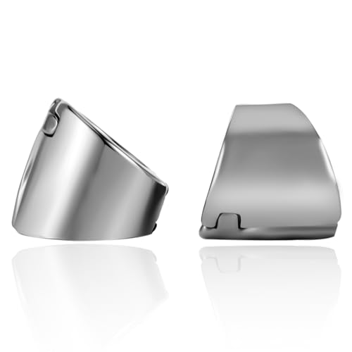 Vankula Ohr Gewichte Flesh tunnel Ear Weights Hangers ohrlobe Manschette Edelstahl für männer damen Ohrpiercing Gestreckte Schmuck 10mm(00G) Silber von Vankula