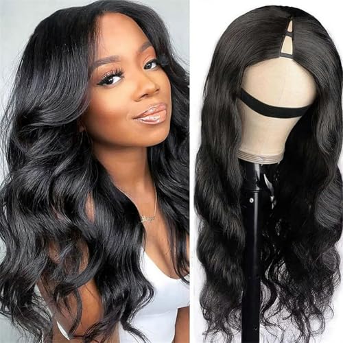 V Part Wig Human Hair Body Wave Echthaar Perücke 180% Density Real Hair Wig For Women Upgrade U Part Wig Brazilian Human Hair Wig No Lace Wear And Go Glueless Wig Perücke Damen Echthaar 26 Inch von Vanmast