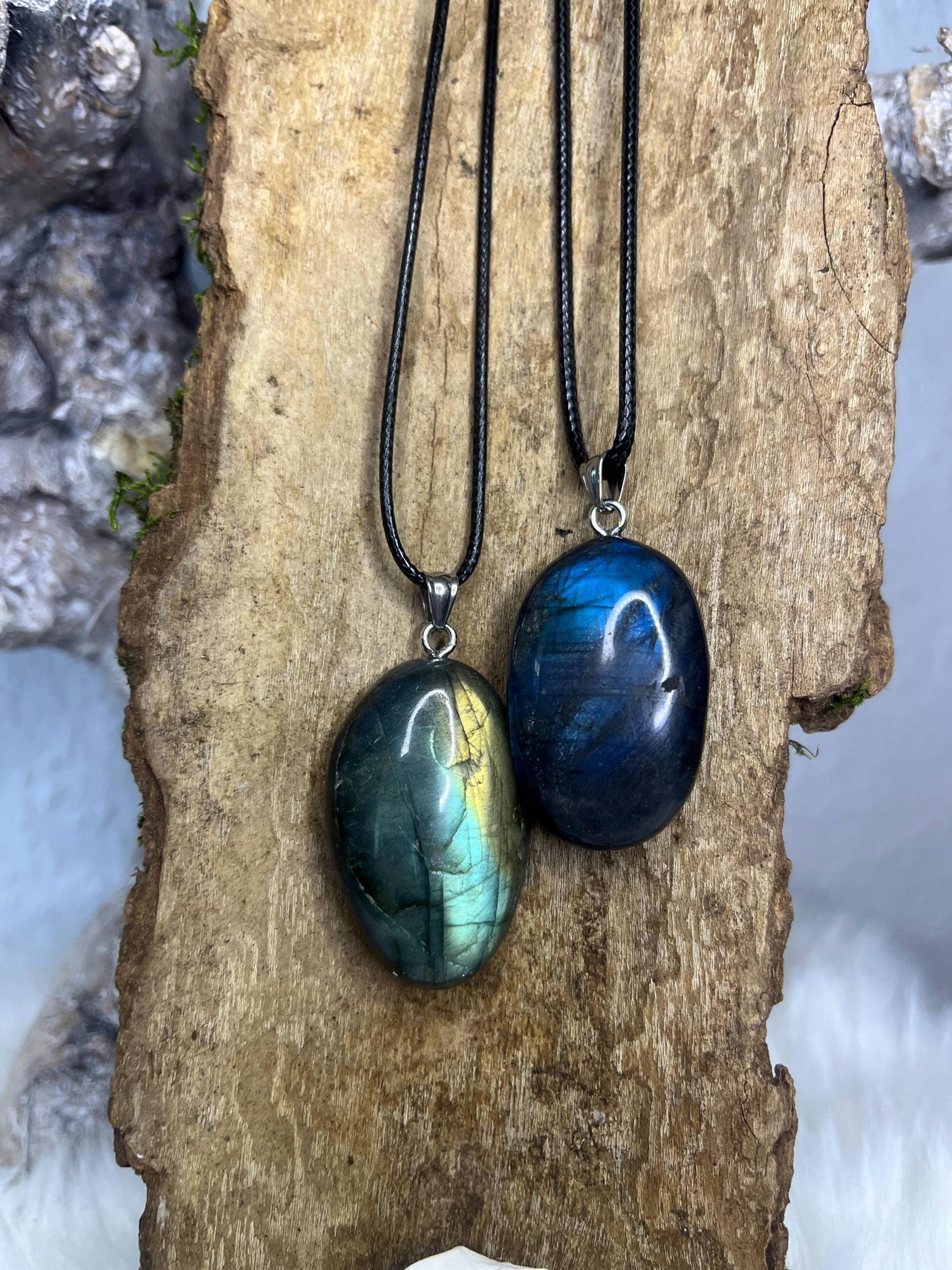 Große Labradorit Halskette Aaa Qualität Oval Mit Extremen Flash von VanneyMoons