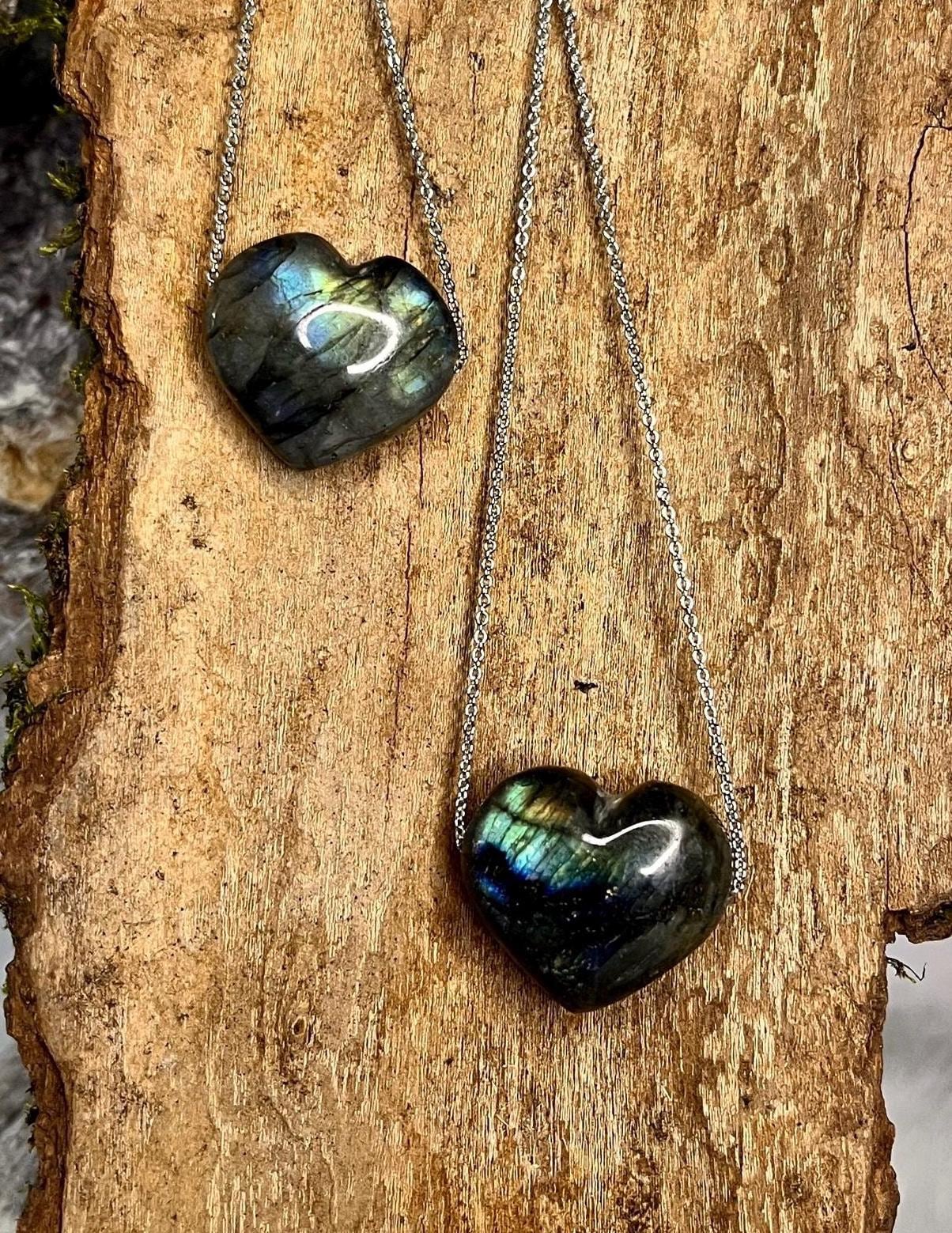 Labradorit Halskette Herz Mit Extremen Flash von VanneyMoons