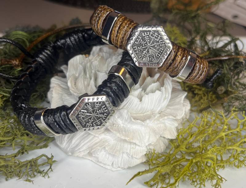 Vegvisir - Kunstleder Armband Geflochten von VanneyMoons