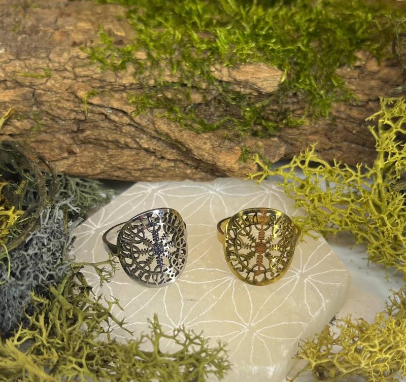 Vegvisir Ring/Vikinger Kompass - Verstellbar von VanneyMoons