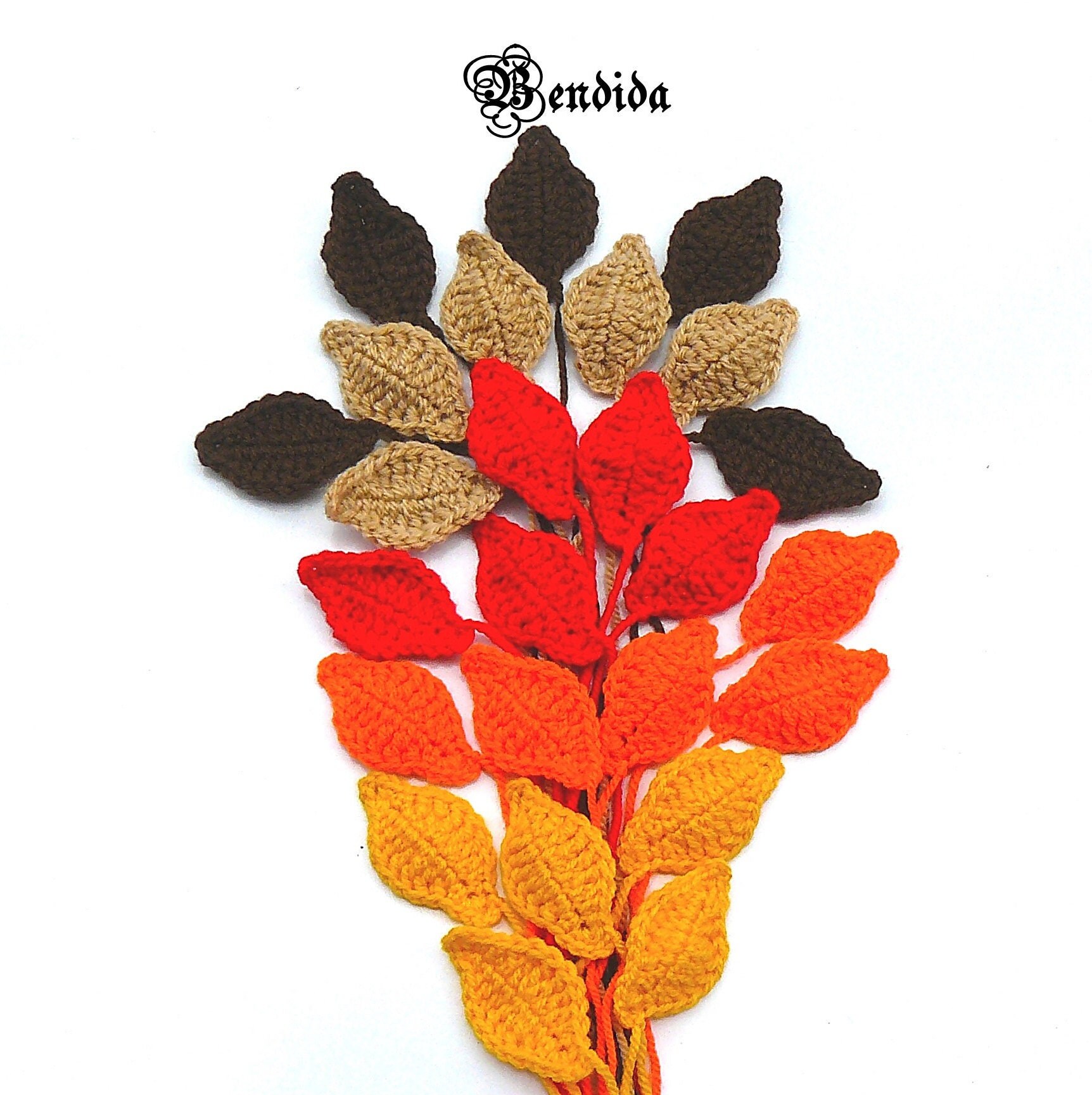 Gehäkelte Herbstblätter Applikationen, Set Mit 25 Stück Gehäkelte Herbstblätter Applikationen, Set Mit 25 Stück von VanqG